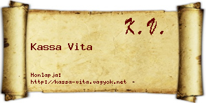 Kassa Vita névjegykártya